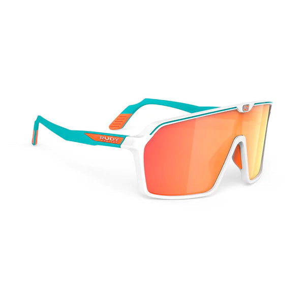 LUNETTES SPINSHIELD /Couleur: White And Water Matte With Multilaser Orange Lenses E-LUNETTES RUDY PROJECT 