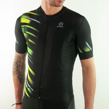 MAILLOT ELITE ROAD ARMOS COMÈTE JAUNE/VERT FLUO MC V-MAILLOT SILA SPORTS 