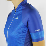 MAILLOT FEMME SILA AZALEA STYLE - BLEU - Manches courtes Référence 2931 - Bleu V-MAILLOT SILA SPORTS 