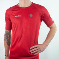 MAILLOT MC RUNNING HOMME PERFO ARMOS LEGEND ROUGE V-MAILLOT SILA SPORTS 