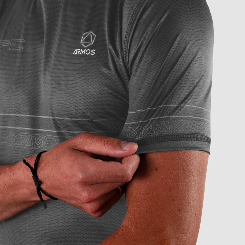 MAILLOT MC RUNNING HOMME PRO ULTRALIGHT EPIC GRIS V-MAILLOT SILA SPORT 