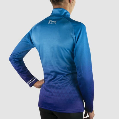 MAILLOT RUNNING FEMME HIVER ARMOS DANA BLEU V-MAILLOT SILA SPORT 