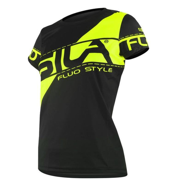 MAILLOT RUNNING FEMME - SILA FLUO STYLE 3 JAUNE - Manches courtes 1267 M-RUNNING SILA SPORT 1287-F XS JAUNE FLUO