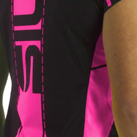 MAILLOT RUNNING FEMME - SILA FLUO STYLE 3 ROSE - Manches courtes 1289 M-RUNNING SILA SPORT 