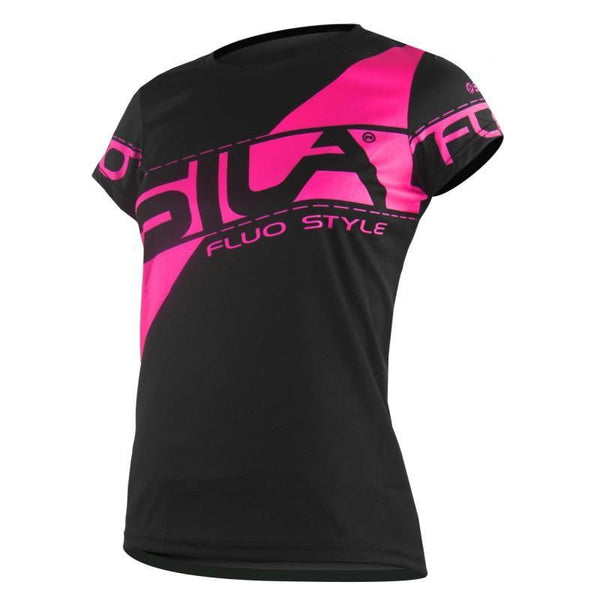 MAILLOT RUNNING FEMME - SILA FLUO STYLE 3 ROSE - Manches courtes 1289 M-RUNNING SILA SPORT XS 1289-F FLUO STYLE 3 ROSE