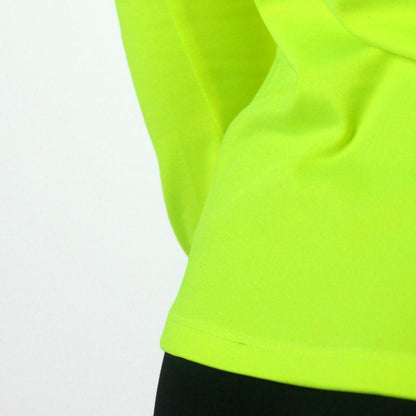 MAILLOT RUNNING FEMME - SILA PRIME JAUNE FLUO - MANCHES LONGUES 1864 V-MAILLOT SILA SPORT 
