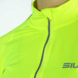 MAILLOT RUNNING FEMME - SILA PRIME JAUNE FLUO - MANCHES LONGUES 1864 V-MAILLOT SILA SPORT 