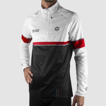 MAILLOT RUNNING HIVER ARMOS TALISMAN ROUGE V-MAILLOT SILA SPORT 