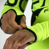 MAILLOT RUNNING HIVER - SILA FLUO STYLE 3 - JAUNES 1913 V-MAILLOT SILA SPORT 