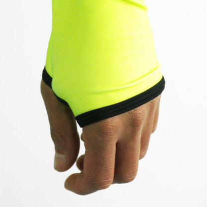 MAILLOT RUNNING HIVER - SILA FLUO STYLE 3 - JAUNES 1913 V-MAILLOT SILA SPORT 