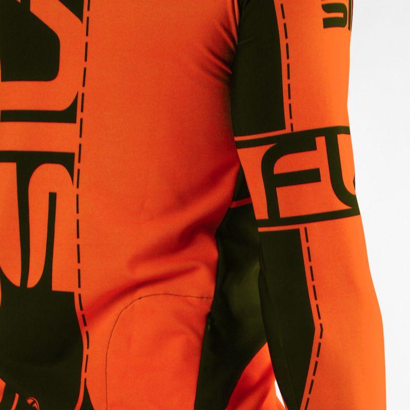 MAILLOT RUNNING HIVER - SILA FLUO STYLE 3 - ORANGE 2426 V SILA SPORT 