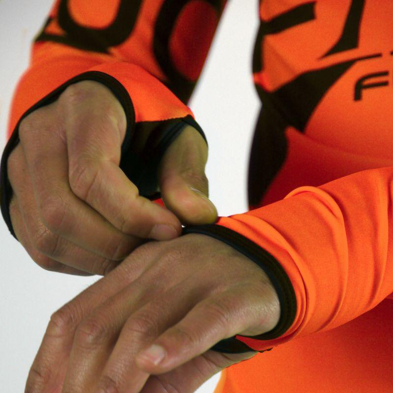 MAILLOT RUNNING HIVER - SILA FLUO STYLE 3 - ORANGE 2426 V SILA SPORT 