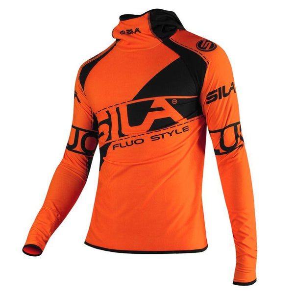 MAILLOT RUNNING HIVER - SILA FLUO STYLE 3 - ORANGE 2426 V SILA SPORT S FLUO STYLE 3 - ORANGE 