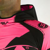 MAILLOT RUNNING HIVER - SILA FLUO STYLE 3 - ROSE 2424 V-MAILLOT SILA SPORT 