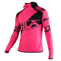 MAILLOT RUNNING HIVER - SILA FLUO STYLE 3 - ROSE 2424 V-MAILLOT SILA SPORT S FLUO STYLE 3 - ROSE 