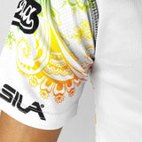 MAILLOT RUNNING HOMME SILA ALOHA STYLE - BLANC MULTICOLOR Référence 2231 - V-MAILLOT SILA SPORT 