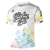 MAILLOT RUNNING HOMME SILA ALOHA STYLE - BLANC MULTICOLOR Référence 2231 - V-MAILLOT SILA SPORT XS blanc 