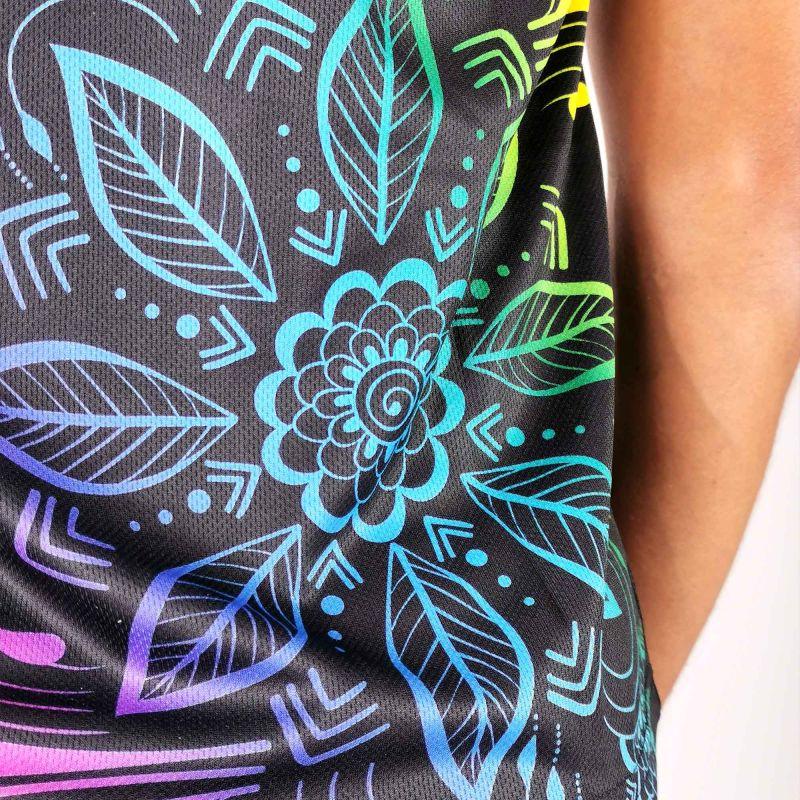 MAILLOT RUNNING HOMME SILA ALOHA STYLE - NOIR MULTICOLOR Référence 2230 V-MAILLOT SILA SPORT 