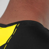 MAILLOT RUNNING HOMME - SILA FLUO STYLE 3 JAUNE - Manches courtes M-RUNNING SILA SPORT 