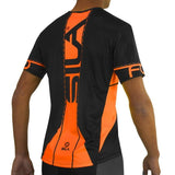 MAILLOT RUNNING HOMME - SILA FLUO STYLE 3 ORANGE - MANCHES COURTES M-RUNNING SILA SPORT 
