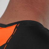 MAILLOT RUNNING HOMME - SILA FLUO STYLE 3 ORANGE - MANCHES COURTES M-RUNNING SILA SPORT 