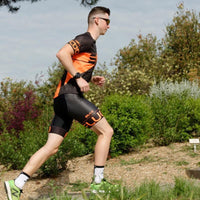 MAILLOT RUNNING HOMME - SILA FLUO STYLE 3 ORANGE - MANCHES COURTES M-RUNNING SILA SPORT 