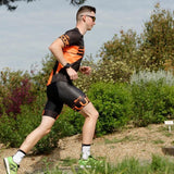 MAILLOT RUNNING HOMME - SILA FLUO STYLE 3 ORANGE - MANCHES COURTES M-RUNNING SILA SPORT 