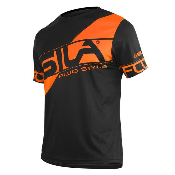 MAILLOT RUNNING HOMME - SILA FLUO STYLE 3 ORANGE - MANCHES COURTES M-RUNNING SILA SPORT XS 1286-H FLUO STYLE 3 ORANGE