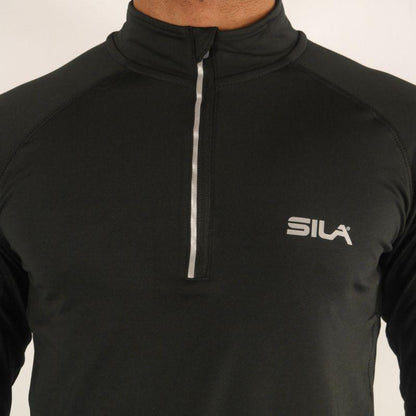 MAILLOT RUNNING HOMME - SILA PRIME NOIR - MANCHES LONGUES 1863 V-MAILLOT SILA SPORT 