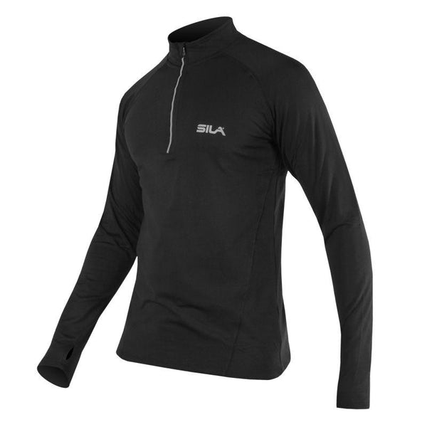 MAILLOT RUNNING HOMME - SILA PRIME NOIR - MANCHES LONGUES 1863 V-MAILLOT SILA SPORT S 