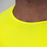 MAILLOT RUNNING - SILA PRIME JAUNE FLUO - Manches courtes 1301 M-RUNNING SILA SPORT 