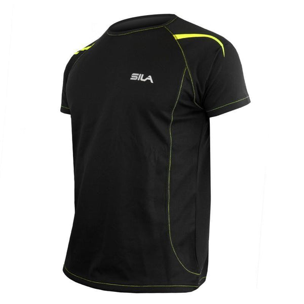 MAILLOT RUNNING - SILA PRIME NOIR - Manches courtes 1303 M-RUNNING SILA SPORT S 1303 NOIR