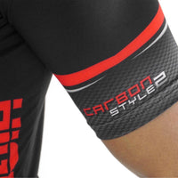 MAILLOT SILA CARBON STYLE 2 ROUGE - Manches courtes Référence 1626 V-MAILLOT LACTIKS 