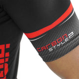 MAILLOT SILA CARBON STYLE 2 ROUGE - Manches courtes Référence 1626 V-MAILLOT LACTIKS 