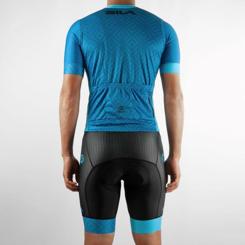 MAILLOT SILA CLASSY STYLE - BLEU – Manches courtes V-MAILLOT SILA SPORT 