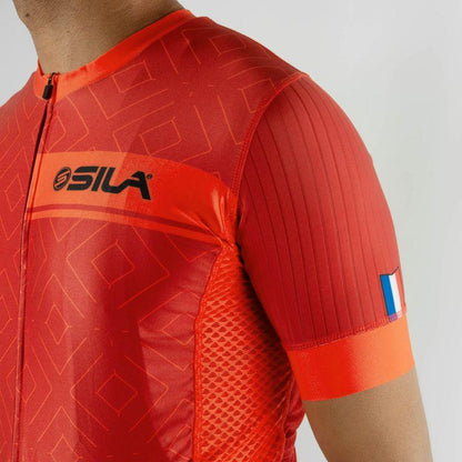 MAILLOT SILA CLASSY STYLE - ROUGE – Manches courtes V-MAILLOT SILA SPORT 