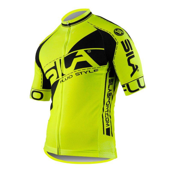MAILLOT SILA FLUO STYLE 3 Plus – JAUNE – Manches courtes Référence 2754 V-MAILLOT SILA SPORTS XS FLUO STYLE 3 Plus – JAUNE 