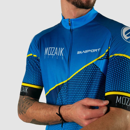 MAILLOT SILASPORT MOZAIK STYLE BLEU MC V-MAILLOT SILA SPORTS 