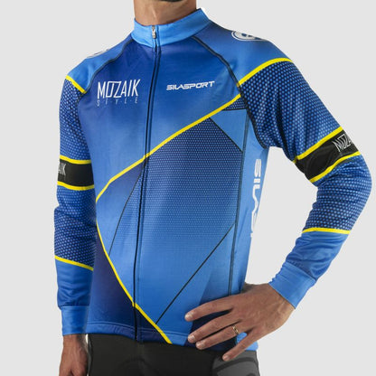 MAILLOT / VESTE MI-SAISON EVO SILASPORT MOZAIK STYLE BLEU V-MAILLOT SILA SPORT 