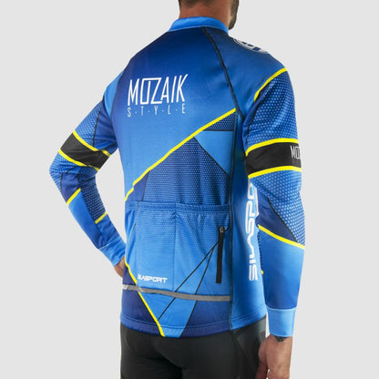 MAILLOT / VESTE MI-SAISON EVO SILASPORT MOZAIK STYLE BLEU V-MAILLOT SILA SPORT 
