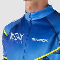 MAILLOT / VESTE MI-SAISON EVO SILASPORT MOZAIK STYLE BLEU V-MAILLOT SILA SPORT 