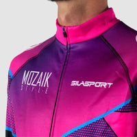 MAILLOT / VESTE MI-SAISON EVO SILASPORT MOZAIK STYLE ROSE V-MAILLOT SILA SPORT 