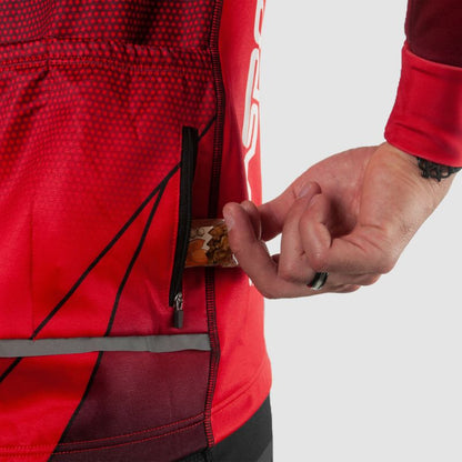 MAILLOT / VESTE MI-SAISON EVO SILASPORT MOZAIK STYLE ROUGE V-MAILLOT SILA SPORT 