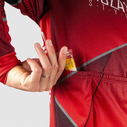 MAILLOT / VESTE MI-SAISON EVO SILASPORT MOZAIK STYLE ROUGE V-MAILLOT SILA SPORT 