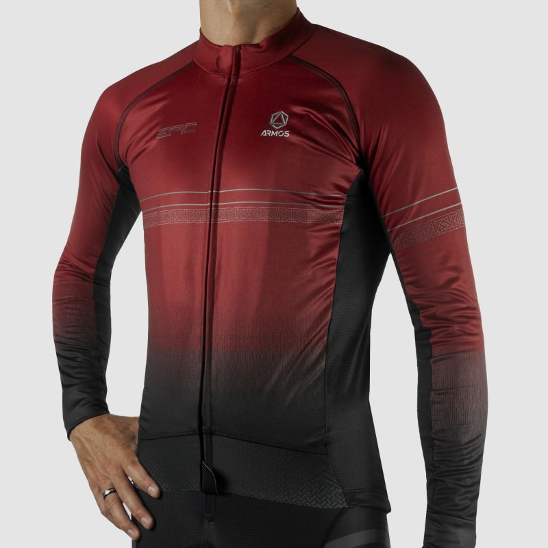 MAILLOT / VESTE MI-SAISON PRO ARMOS EPIC GRENAT V-MAILLOT SILA SPORTS 