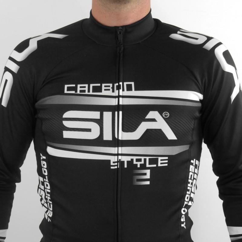 MAILLOT / VESTE MI-SAISON SILA CARBON STYLE 2 - BLANC 1409 V-MAILLOT SILA SPORT 