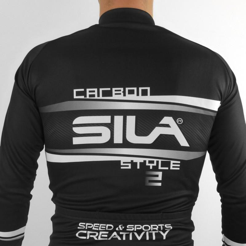 MAILLOT / VESTE MI-SAISON SILA CARBON STYLE 2 - BLANC 1409 V-MAILLOT SILA SPORT 