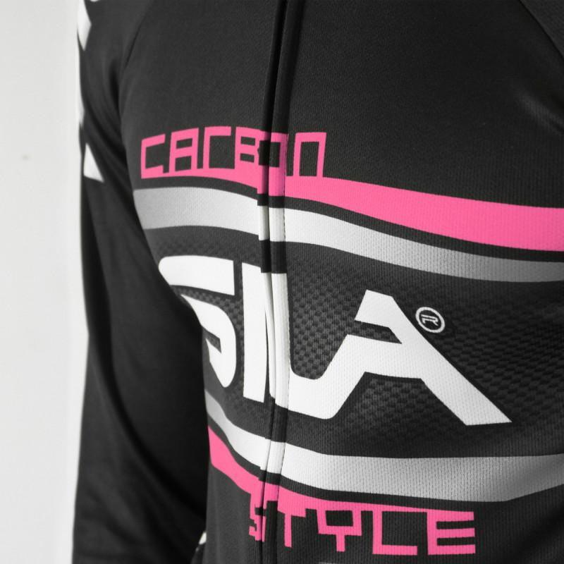 MAILLOT / VESTE MI-SAISON SILA CARBON STYLE 2 - ROSE 1619 V-MAILLOT SILA SPORT 