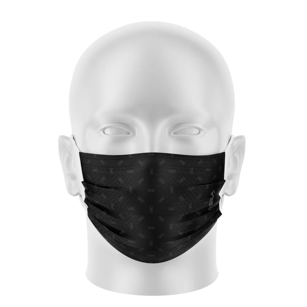 Masque de Protection BOWTIE NOIR - Forme Plate - 2 couches - Réutilisable et lavable A-PROTECTION SILA SPORTS 