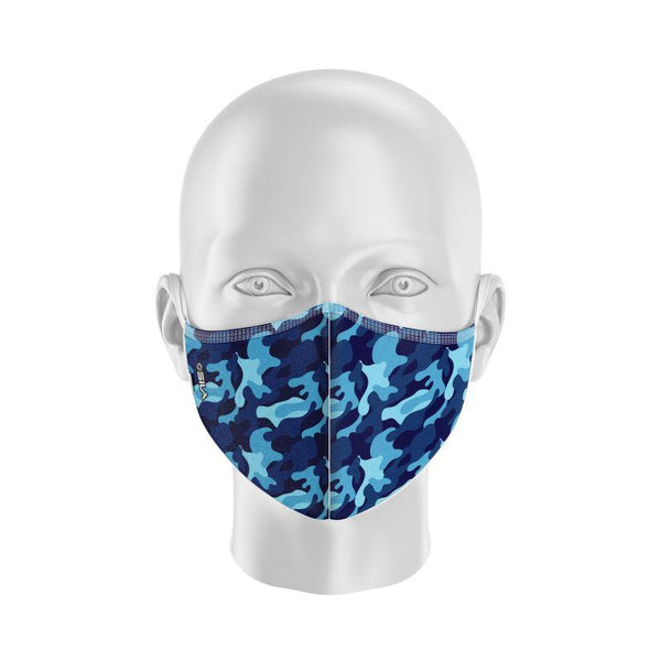 Masque de Protection SILA CAMO BLEU - Réutilisable et lavable Référence 2177 A-PROTECTION montréal international sports 